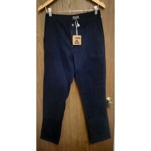Poler Mens Navy Blue Campo Chino Twill Straight Leg Pants Size 28